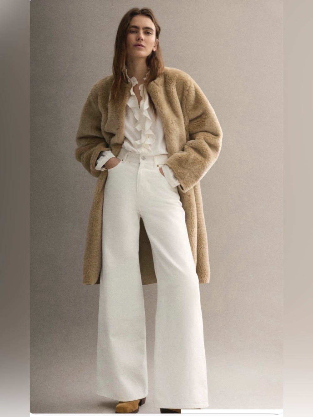 H&M Full Zip Oversized Teddy Jacket